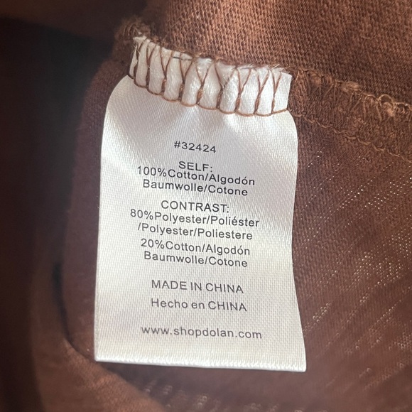 Dolan Anthropologie Brown Flutter Sleeve Top - Picture 5 of 7